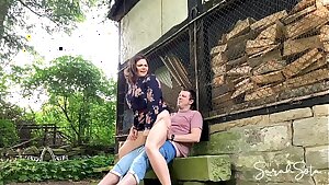 Fucking at an abondand barnyard - outdoor sex