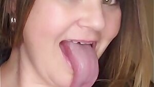 Mandie Maytag's Drooling Long Tongue with Light Gagging