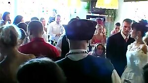 Wedding bi-otches are fucking in public